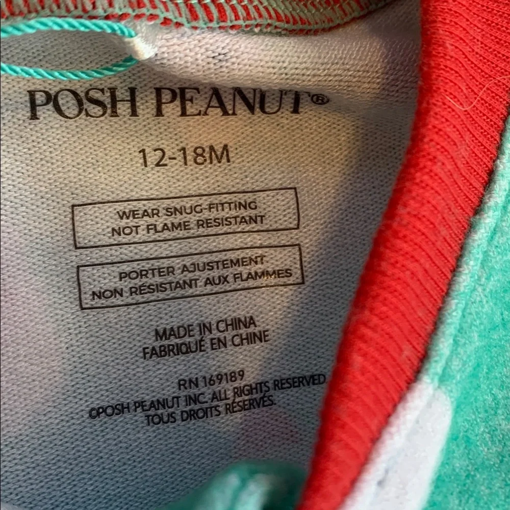 NWT Posh Peanut Pacci Santa Medley Footie 12-18M